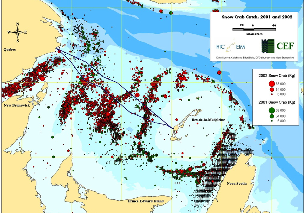 Map of Gulf of St Lawrence