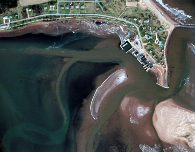 satellite image of Rustico Harbour